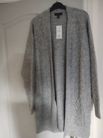Grey Cable knit Cardigan New Look Size  M