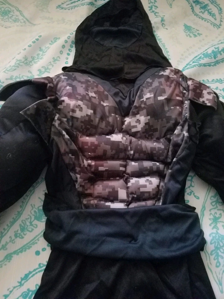 DISFRAZ MUSCULO NINJA NIÑOS HALLOWEEN 🎃 / VESTIR / TALLA NIÑOS 4-5 / Cosplay  Foto 2 de 3