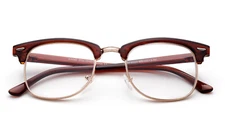 Clear Lens Glasses Eyewear Classic Retro Vintage Horn Style UV Protection New