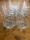 VINTAGE LOT OF (4) EAPG ANCHOR HOCKING PRESCUT STAR OF DAVID DESSERT BOWLS