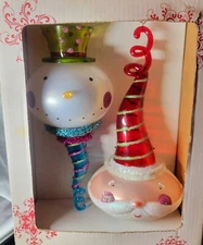 Members Mark Giant 15" Santa & Snowman Character Head Ornaments w/ Hanging Rings