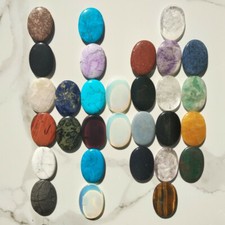 PALM STONE Massage Crystal Therapy Natural Crystal Quartz Jasper Jade