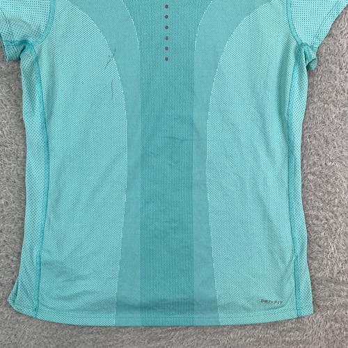 Nike Running Short Sleeve Blue Workout Top Women's Size Medium M - Foto 11 di 16