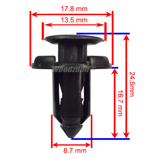 100-Pack Fender & Bumper Push Pin Retainer Clips – For Honda, Mitsubishi & More