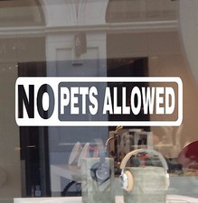 No Pets Allowed Business Sign Decal Vinyl Sticker No Dog No Cat Door Window 1