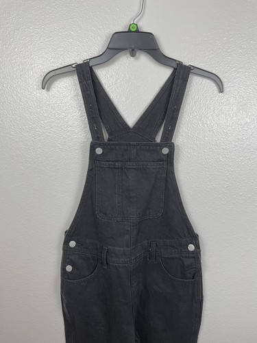 OLD NAVY Kid's Overalls Denim Black Cotton Unisex Boy's Girl's Large 10/12 - Picture 4 of 13