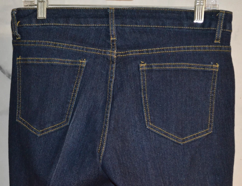 NICKI MINAJ 深蓝色弹力棉混纺牛仔裤 11 12 中腰拉链边锥形 — 第 4/4 张图片