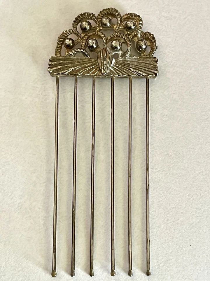 Antique Hair Pin/Pick Silver Tone Hair Clip Pin Stamped Made in Japan 3.5" - Image 2 of 4