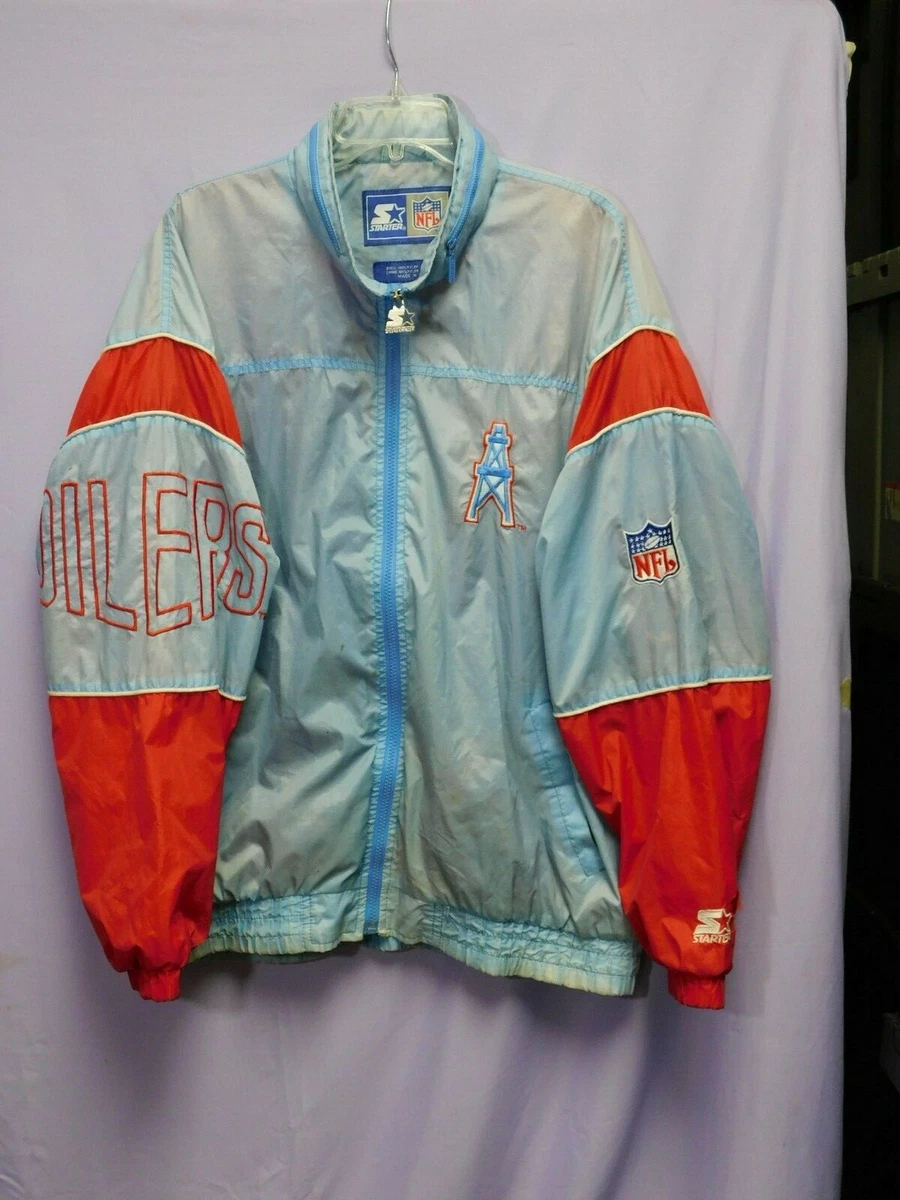 Houston Oilers Vintage Starter Jacket W Hoodie Size XL PRE OWNED