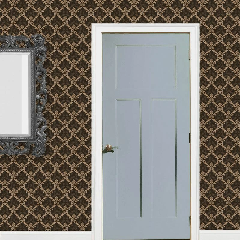 Miniatura per Casa Delle Bambole Marrone Classico Carta da Parati Design - Immagine 2 di 4