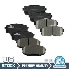 Front & Rear Disc Ceramic Brake Pads Kit For 2010 2011 2012 2013 Kia Forte Koup