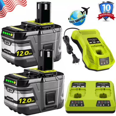 8Ah 12Ah For RYOBI P108 18V One Plus High Capacity Battery 18 Volt Lithium-Ion
