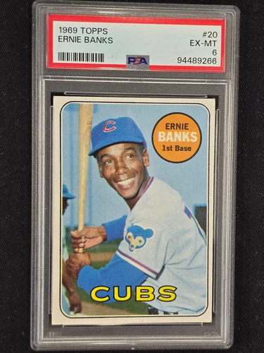 1969 Topps #20 Ernie Banks PSA 6