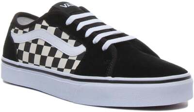 Vans Filmore Decon Herren Schnürschuhe Canvas Sneaker in Schwarz Weiß Größe UK 7   12