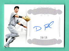 DUSTIN FOWLER 2018 FLAWLESS AUTOGRAPH ON CARD AUTO ROOKIE RC # / 25 OAKLAND A's