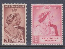 (F178-4) 1948 Trinidad &Tobago set of 2stamps silver wedding  MH (D) (UQ51))