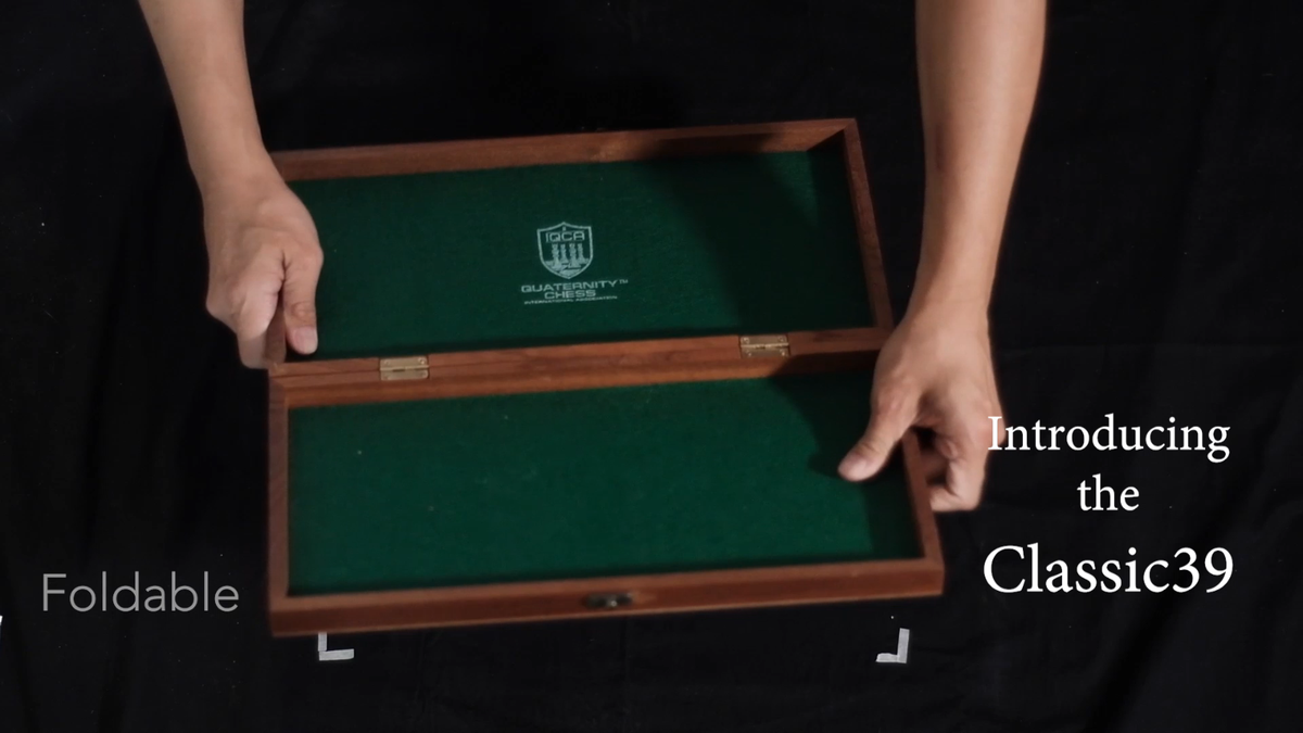 Quaternity 4 Player Chess Classic39 Wood Folding 15.4