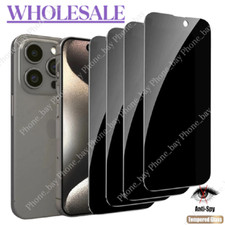 Privacy Screen Protector Tempered Glass Lot For iPhone 16 15 14 13 12 11 XR 8 7
