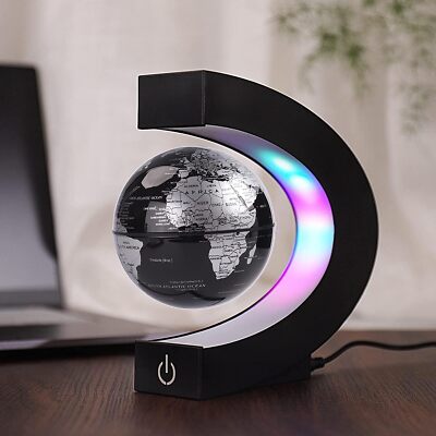 Powered Magnetic Levitating 3.5 Inch Floating LED Light Globe, Carbon Friendly