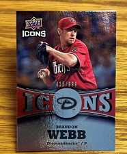 2009 Upper Deck Icons Brandon Webb Card #IC-WB Serial 415/999