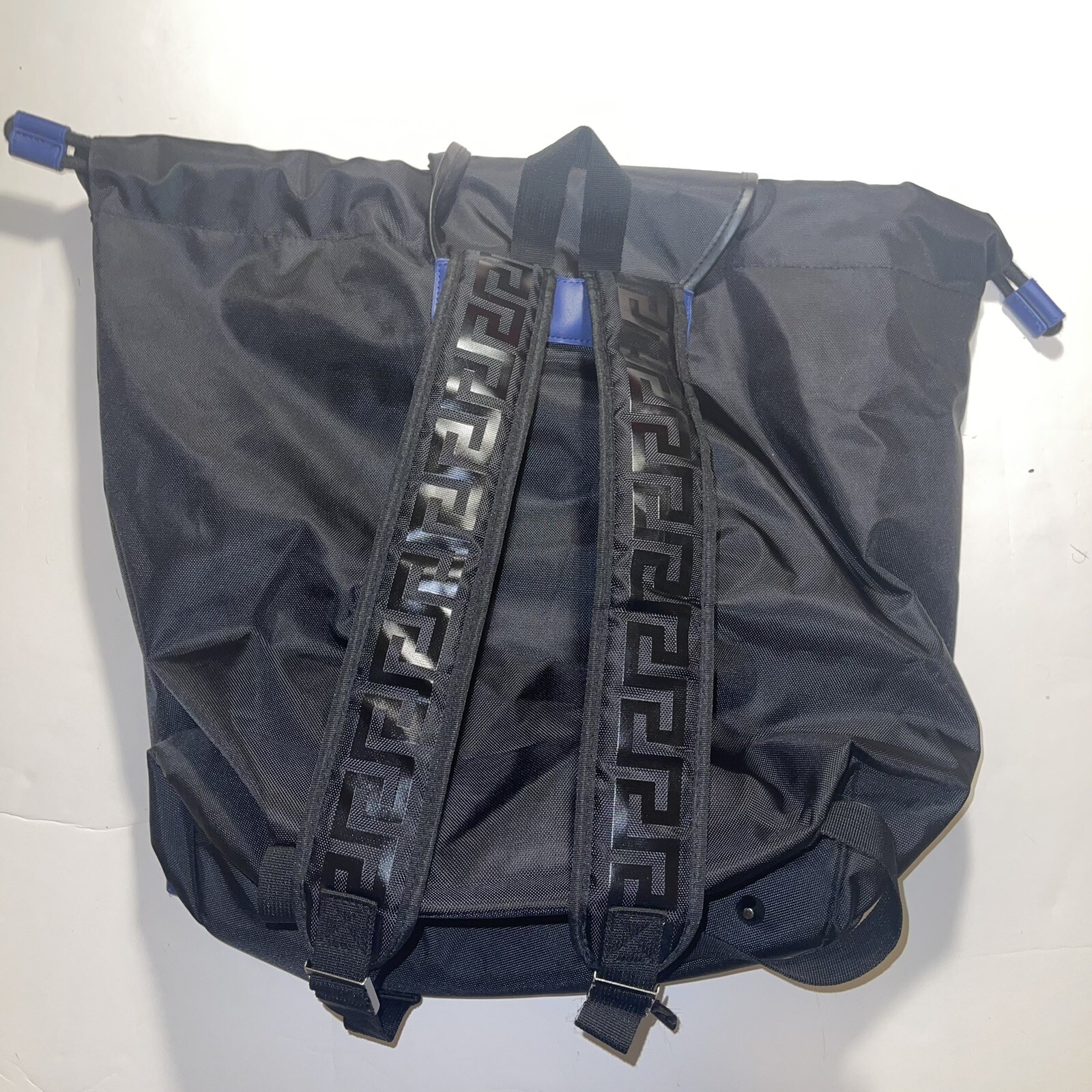 Versace Parfum Drawstring Backpack Blue Black Med… - image 11
