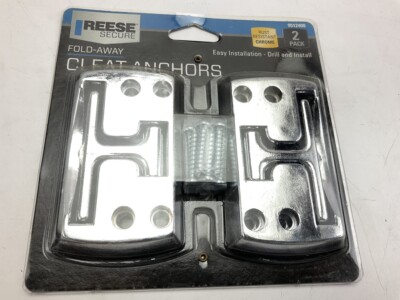 Reese 9512400 Universal Secure Chrome Fold-Away Cleat Anchors