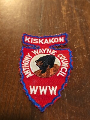 Vintage Boy Scouts Of America OA 75 Kiskakon Anthony Wayne Arrowhead Patch