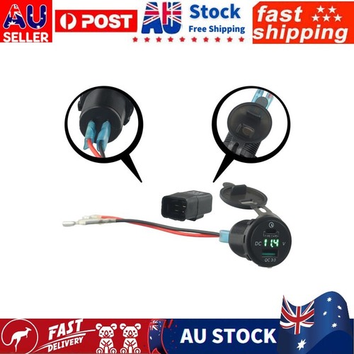 Chargeur Universel USB + Type-C Pour Moto, Prise étanche QC3.0 On