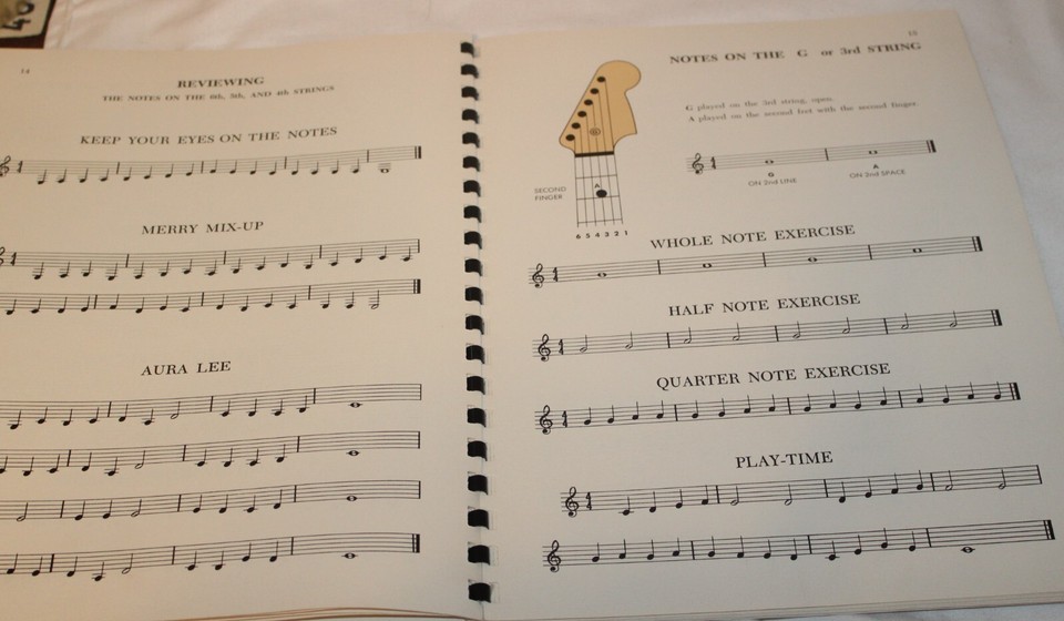 VTG Fender Electric Guitar Course Book One Spiral Bound 1965 AMC