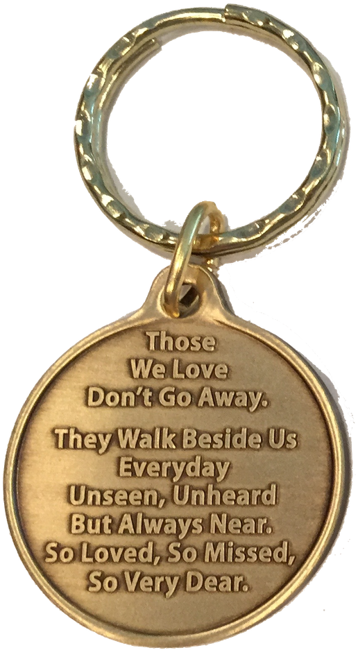 In Loving Memory Cross Rose Bronze Memorial Keychain Gift Coin Chip | eBay