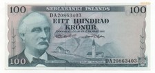 ISLANDE 100 COURONNES 1961 PICK 44 A UNC