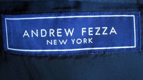 ANDREW FEZZA New York Overcoat Sz 42 R Cashmere Wool Blend Coat Charcoal Black - Picture 12 of 12