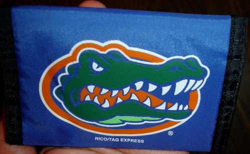 NEW Florida Gators Logo Trifold Velcroo seal clutch Wallet The Swamp UF football