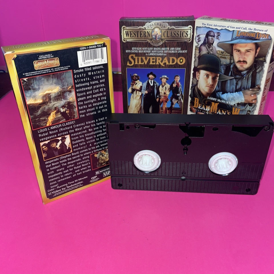 Silverado (vhs, 1996) The Man Called Noon (VHS, 1993) Dead Mans Walk (vhs, 1997) - Image 3 of 4