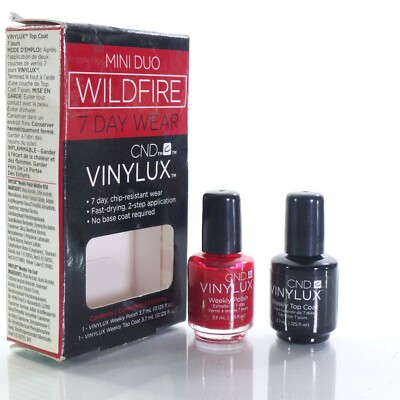CND VinyLux Mini Duo Nail Polish in #158 wildfire and Top Coat