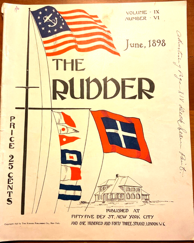 SAILING -The RUDDER Magazine 1897-98 Set of 6- w/Classic Photos, Vintage Ads