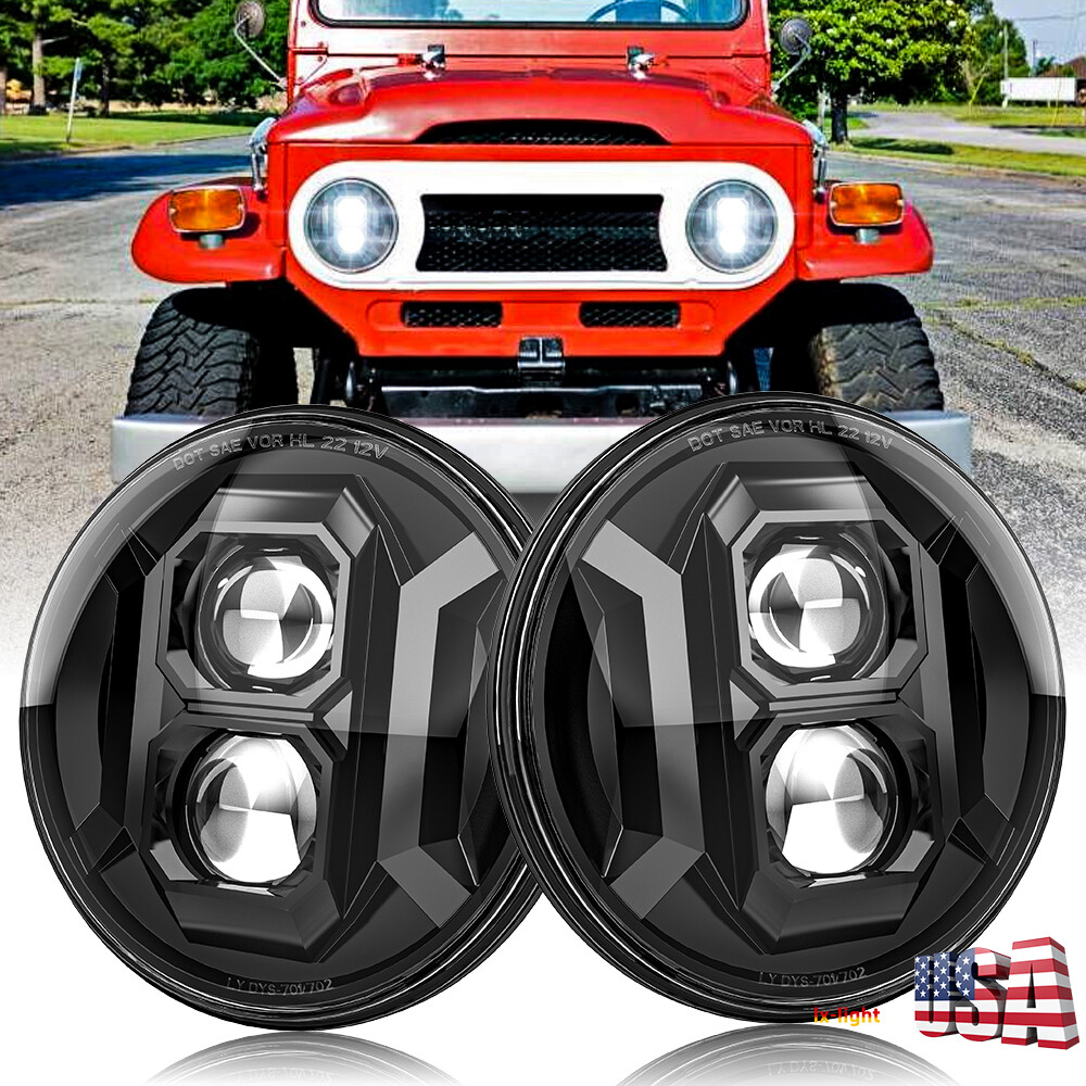 for TOYOTA LAND CRUISER FJ40 FJ60 Corolla Pickup 2pc 7inch