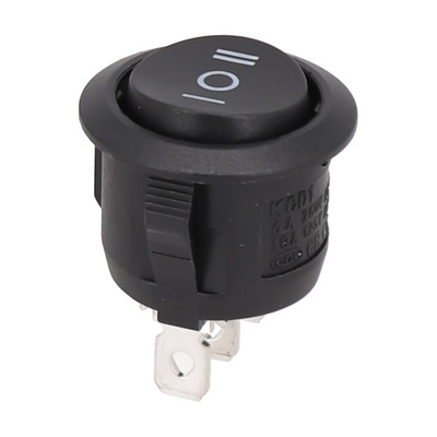 #ad 1pcs On Off On Black Round Rocker Switch Car Automotive 20mm SPDT 12 250V $10.90