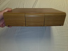 Vintage Wood Grain 3 Drawer Audio Cassette Tape Storage Case - Holds 36 Tapes