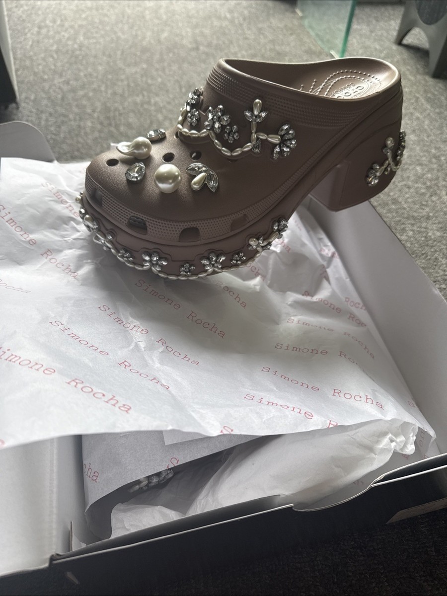 Simone Rocha X Crocs Siren Latte M12 New In Box Ukm9/w12. Eur 43