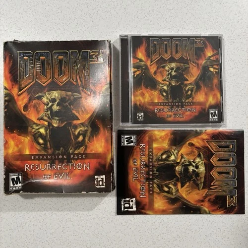 DOOM 3 Expansion Pack Resurrection of Evil PC Big Box Complete in Box