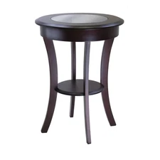 Cassie Accent Table, Cappuccino 20 inches