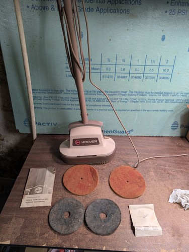 Vintage Hoover Floor Polisher Buffer Scrubber INCOMPLETE Missing Brush Works