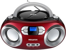 Portable CD Player Boombox with FM Radio Bluetooth USB Port Clear Stereo Sound
