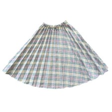 Vintage Health-Tex Plaid Circle Skirt Girls 8 Pastel Square Dance Style USA