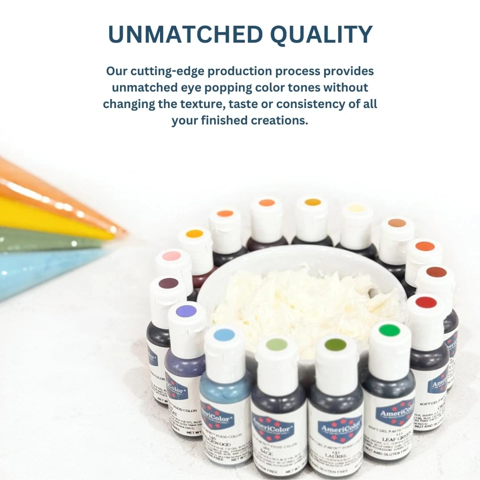 Colorante Alimentario Suave - Kit Junior de Pasta Gel, 8 Colores, Botellas de 0,75 Onzas Foto 4 de 4