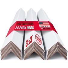 Extra-Wide 48" x 3" x 3" Reinforced Cardboard Edge Protectors Pack of 24 ...