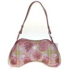 DIESEL PLAY SHOULDER Play Floral Pattern D Logo Design Shoulder Bag Handbag