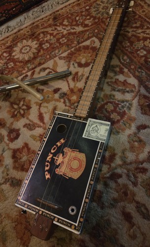 Mike Snowden Handmade Cigar Box Guitar Electric 3 String Limited Edition 2011