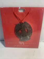 NEW 1990 Wendell August Forge Blessed Angel Christmas Ornament Aluminum Cut Out